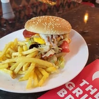 Burgers and chips