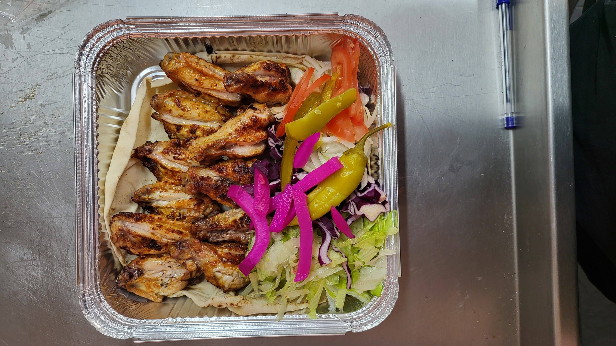 Grilled chicken wings box